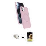 Marsilyan™- İphone 11 Kılıf İz Işık Koleksiyonu - Siyah Buffer Cam Ekran Koruyucu + Pers Alüminyum Kamera Lens - Gd