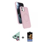 Marsilyan™- İphone 11 Kılıf İz Işık Koleksiyonu - Siyah Buffer Hayalet Cam Ekran Koruyucu + Raze Metal Kamera Lens - Kı