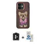 Marsilyan™- İphone 11 Kılıf İz Minimal Koleksiyonu - Şeffaf Royal Nano Ekran Koruyucu + Pvd Metal Kamera Lens - Sh