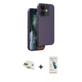 Marsilyan™- İphone 11 Kılıf Kıvılcım Çizgi Serisi - Şeffaf Pasifik Cam Ekran Koruyucu + Pers Alüminyum Kamera Lens - Gd