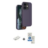 Marsilyan™- İphone 11 Kılıf Kıvılcım Çizgi Serisi - Şeffaf Royal Nano Ekran Koruyucu + Renkli Kamera Lens Koruma Cam - P