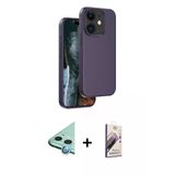 Marsilyan™- İphone 11 Kılıf Kıvılcım Çizgi Serisi - Siyah Bilvis 3D Mat Cam Ekran Koruyucu + Raze Metal Kamera Lens - Mı