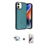 Marsilyan™- İphone 11 Kılıf Kıvılcım Işık Serisi - Siyah Bilvis 3D Mat Cam Ekran Koruyucu + Pers Alüminyum Kamera Lens -
