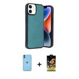 Marsilyan™- İphone 11 Kılıf Kıvılcım Işık Serisi - Siyah Buffer Cam Ekran Koruyucu + Neon Fosforlu Kamera Lens - Mı