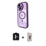 Marsilyan™- İphone 11 Kılıf Kıvılcım Modern Koleksiyonu - Siyah Bilvis 3D Cam Ekran Koruyucu + Pvd Metal Kamera Lens - T