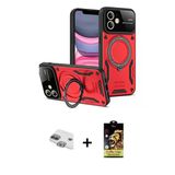 Marsilyan™- İphone 11 Kılıf Kıvılcım Modern Serisi - Siyah Buffer Cam Ekran Koruyucu + Pers Alüminyum Kamera Lens - Yl