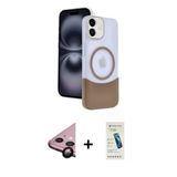 Marsilyan™- İphone 11 Kılıf Kozmos Form Özel Seri - Şeffaf Pasifik Cam Ekran Koruyucu + Raze Metal Kamera Lens - Sh