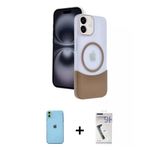 Marsilyan™- İphone 11 Kılıf Kozmos Form Özel Seri - Şeffaf Uv Polymer Nano Ekran Koruyucu + Neon Fosforlu Kamera Lens -