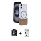 Marsilyan™- İphone 11 Kılıf Kozmos Form Özel Seri - Şeffaf Uv Polymer Nano Ekran Koruyucu + Pvd Metal Kamera Lens - Sh