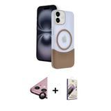 Marsilyan™- İphone 11 Kılıf Kozmos Form Özel Seri - Siyah Bilvis 3D Mat Cam Ekran Koruyucu + Raze Metal Kamera Lens - Sh