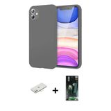 Marsilyan™- İphone 11 Kılıf Kozmos Yansıma Özel Seri - Şeffaf 360 Full Body Arka Koruyucu + Renkli Kamera Lens Koruma Ca