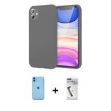 Marsilyan™- İphone 11 Kılıf Kozmos Yansıma Özel Seri - Şeffaf Uv Polymer Nano Ekran Koruyucu + Neon Fosforlu Kamera Lens