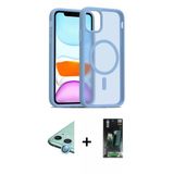 Marsilyan™- İphone 11 Kılıf Siluet Minimal Prime - Şeffaf 360 Full Body Arka Koruyucu + Raze Metal Kamera Lens - Mı