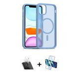Marsilyan™- İphone 11 Kılıf Siluet Minimal Prime - Siyah 3D Antistatik Cam Ekran Koruyucu + Kamera Lens Koruma Cam - Sf