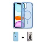 Marsilyan™- İphone 11 Kılıf Siluet Minimal Prime - Siyah Bilvis Hayalet Cam Ekran Koruyucu + Neon Fosforlu Kamera Lens -