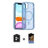 Marsilyan™- İphone 11 Kılıf Siluet Minimal Prime - Siyah Buffer Hayalet Cam Ekran Koruyucu + Pvd Metal Kamera Lens - Sh