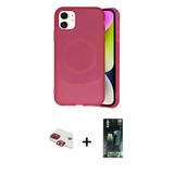 Marsilyan™- İphone 11 Kılıf Ufuk Serisi - Şeffaf 360 Full Body Arka Koruyucu + Pers Alüminyum Kamera Lens - Kı