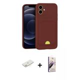 Marsilyan™- İphone 11 Kılıf Vadi Çizgi Prime - Siyah Bilvis 3D Mat Cam Ekran Koruyucu + Renkli Kamera Lens Koruma Cam -