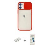 Marsilyan™- İphone 11 Kılıf Vadi Çizgi - Şeffaf Pasifik Cam Ekran Koruyucu + Renkli Kamera Lens Koruma Cam - Yl