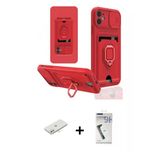 Marsilyan™- İphone 11 Kılıf Vadi Form Prime - Şeffaf Uv Polymer Nano Ekran Koruyucu + Renkli Kamera Lens Koruma Cam - Sı