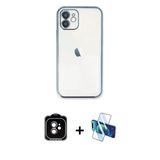 Marsilyan™- İphone 11 Kılıf Vadi Minimal - Siyah 3D Antistatik Seramik Nano Ekran Koruyucu + Pvd Metal Kamera Lens - Tu