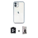 Marsilyan™- İphone 11 Kılıf Vadi Minimal - Siyah Bilvis Hayalet Cam Ekran Koruyucu + Pvd Metal Kamera Lens - Mı