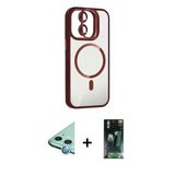Marsilyan™- İphone 11 Kılıf Yadigar Asil Koleksiyonu - Şeffaf 360 Full Body Arka Koruyucu + Raze Metal Kamera Lens - Mı