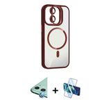 Marsilyan™- İphone 11 Kılıf Yadigar Asil Koleksiyonu - Siyah 3D Antistatik Cam Ekran Koruyucu + Raze Metal Kamera Lens -