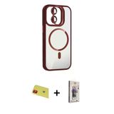 Marsilyan™- İphone 11 Kılıf Yadigar Asil Koleksiyonu - Siyah Bilvis 3D Cam Ekran Koruyucu + Rainbow Kamera Lens Koruma C