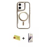 Marsilyan™- İphone 11 Kılıf Yadigar Klasik Özel Seri - Siyah Bilvis 3D Mat Cam Ekran Koruyucu + Rainbow Kamera Lens Koru