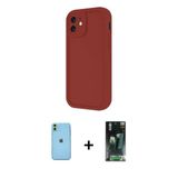 Marsilyan™- İphone 11 Kılıf Yankı Yansıma Özel Seri - Şeffaf 360 Full Body Arka Koruyucu + Neon Fosforlu Kamera Lens - Y