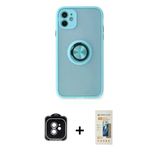Marsilyan™- İphone 11 Kılıf Yörünge Çizgi - Siyah 6D Mat Seramik Hayalet Nano Ekran Koruyucu + Pvd Metal Kamera Lens - Y