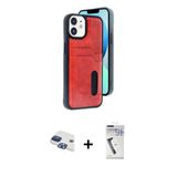 Marsilyan™- İphone 11 Kılıf Yörünge Işık Serisi - Şeffaf Uv Polymer Nano Ekran Koruyucu + Pers Alüminyum Kamera Lens - L