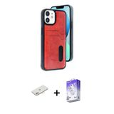 Marsilyan™- İphone 11 Kılıf Yörünge Işık Serisi - Siyah Bilvis 5İn1 3D Magic Cam Ekran Koruyucu + Renkli Kamera Lens Kor