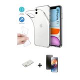 Marsilyan™- İphone 11 Kılıf Zirve Doku - Siyah 3D Antistatik Mat Seramik Nano Ekran Koruyucu + Renkli Kamera Lens Koruma
