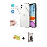Marsilyan™- İphone 11 Kılıf Zirve Doku - Siyah Bilvis Hayalet Cam Ekran Koruyucu + Rainbow Kamera Lens Koruma Cam - Kı