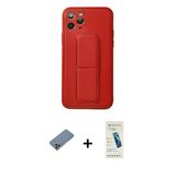 Marsilyan™- İphone 11 Pro Kılıf Akış Doku - Şeffaf Pasifik Cam Ekran Koruyucu + Shine Kamera Lens Koruma Cam - Gı