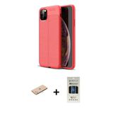 Marsilyan™- İphone 11 Pro Kılıf Doruk Klasik Özel Seri - Siyah 5D Hayalet Cam Ekran Koruyucu + Renkli Kamera Lens Koruma