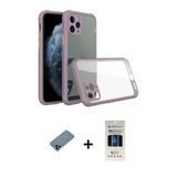Marsilyan™- İphone 11 Pro Kılıf Nova Asil Özel Seri - Siyah 5D Hayalet Cam Ekran Koruyucu + Shine Kamera Lens Koruma Cam