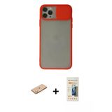 Marsilyan™- İphone 11 Pro Kılıf Vadi Çizgi - Siyah 6D Mat Seramik Hayalet Nano Ekran Koruyucu + Renkli Kamera Lens Korum