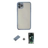 Marsilyan™- İphone 11 Pro Kılıf Vadi Minimal - Şeffaf 360 Full Body Arka Koruyucu + Shine Kamera Lens Koruma Cam - Gs