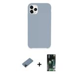 Marsilyan™- İphone 11 Pro Kılıf Zirve Modern Özel Seri - Siyah 360 Mat Full Body Arka Koruyucu + Shine Kamera Lens Korum