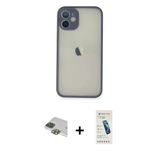Marsilyan™- İphone 11 Pro Max Kılıf Ahenk Çizgi Serisi - Şeffaf Pasifik Cam Ekran Koruyucu + Pers Alüminyum Kamera Lens