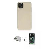 Marsilyan™- İphone 11 Pro Max Kılıf Ahenk Serisi - Şeffaf 360 Full Body Arka Koruyucu + Pers Alüminyum Kamera Lens - Yl