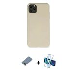 Marsilyan™- İphone 11 Pro Max Kılıf Ahenk Serisi - Siyah 3D Antistatik Seramik Nano Ekran Koruyucu + Shine Kamera Lens K
