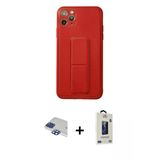 Marsilyan™- İphone 11 Pro Max Kılıf Akış Doku - Siyah Bilvis Hayalet Cam Ekran Koruyucu + Pers Alüminyum Kamera Lens - L