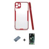 Marsilyan™- İphone 11 Pro Max Kılıf Atlas Asil Serisi - Şeffaf 360 Full Body Arka Koruyucu + Shine Kamera Lens Koruma Ca