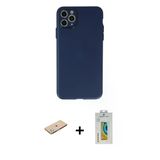 Marsilyan™- İphone 11 Pro Max Kılıf Atlas Minimal Prime - Siyah Polymer Nano Ekran Koruyucu + Renkli Kamera Lens Koruma