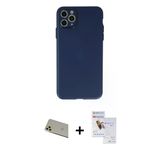 Marsilyan™- İphone 11 Pro Max Kılıf Atlas Minimal Prime - Siyah Seramik Nano Ekran Koruyucu + Rainbow Kamera Lens Koruma