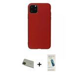 Marsilyan™- İphone 11 Pro Max Kılıf Kozmos Yansıma Özel Seri - Şeffaf Pasifik Cam Ekran Koruyucu + Rainbow Kamera Lens K